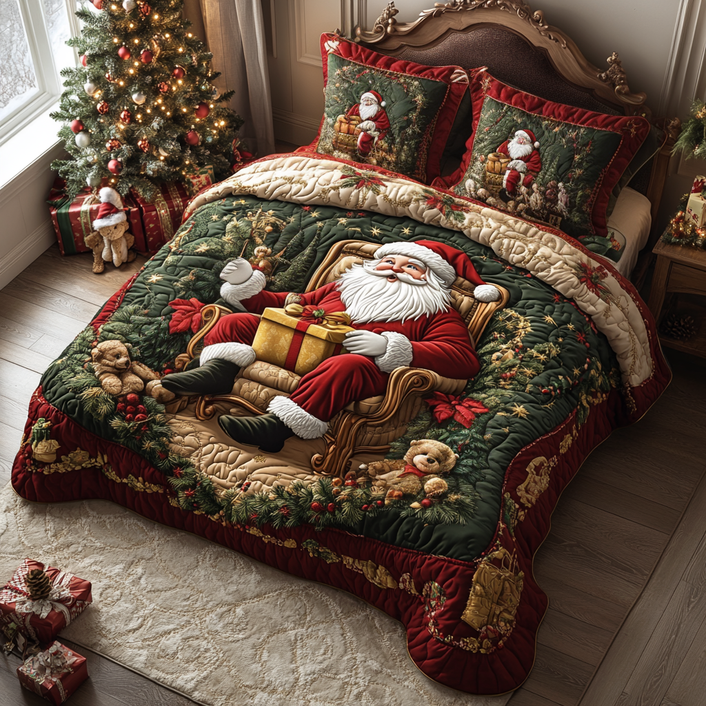 Christmas -Piece Quilted Bedding Set VTQ-Myprintsy
