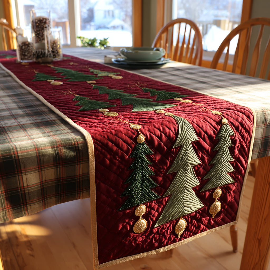 Christmas Pines Quilted Table Runner VTQ-Myprintsy