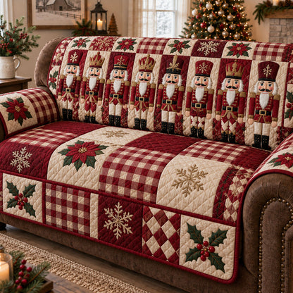 Christmas Plaid Treasures Quilted Sofa Cover VTQ-Myprintsy