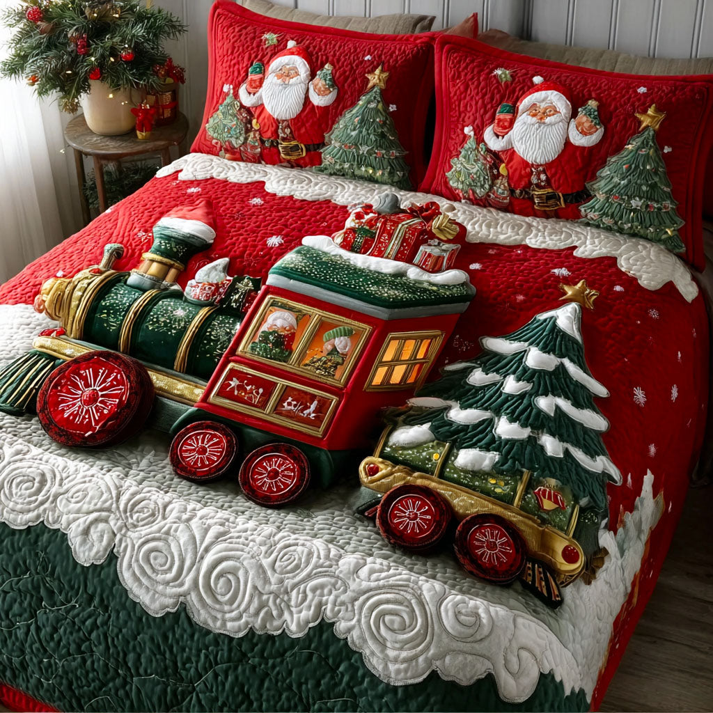 Christmas Polar Express -Piece Quilted Bedding Set VTQ-Myprintsy