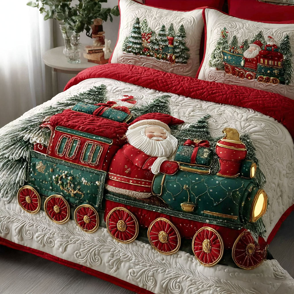 Christmas Polar Express -Piece Quilted Bedding Set VTQ-Myprintsy