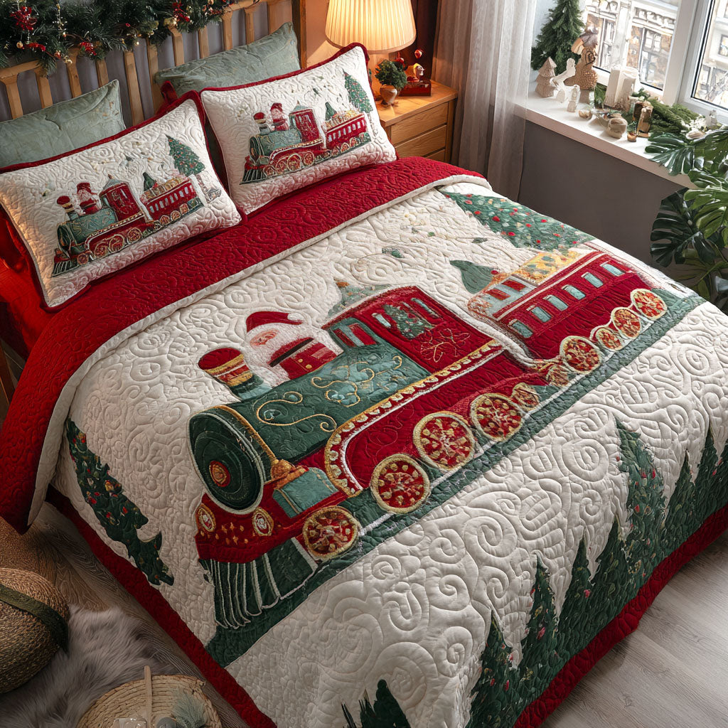 Christmas Polar Express -Piece Quilted Bedding Set VTQ-Myprintsy