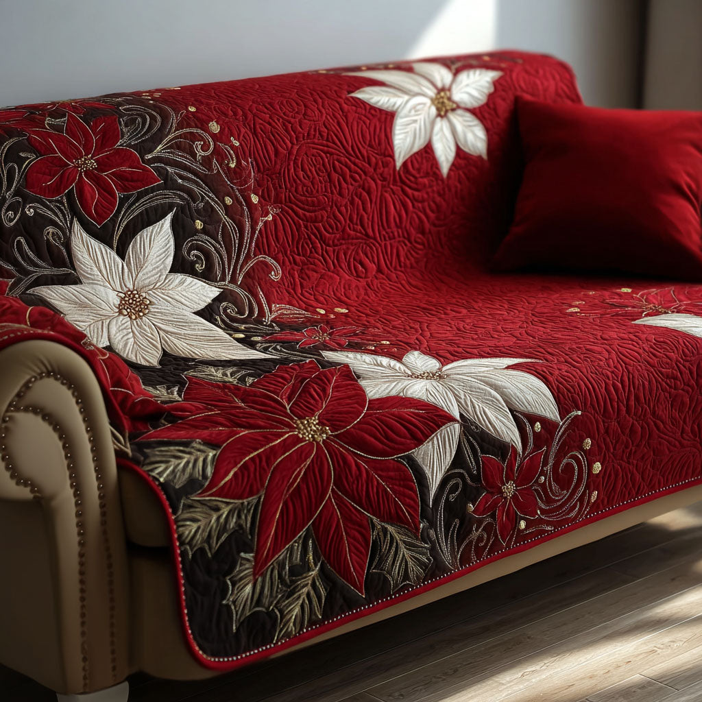 Christmas Red Hug Quilted Sofa Cover VTQ-Myprintsy