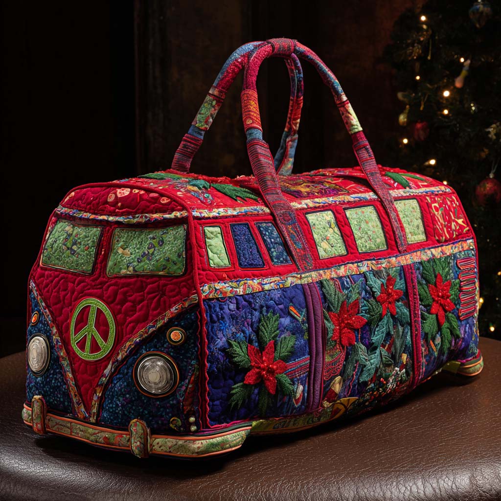 Christmas Road Journey Quilted Duffle Bag VTQ-Myprintsy
