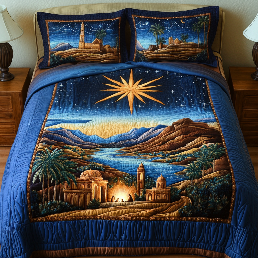 Christmas Star -Piece Quilted Bedding Set VH VTQ-Myprintsy