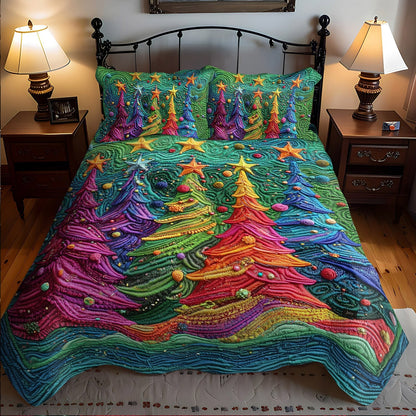 Christmas Star Pines -Piece Quilted Bedding Set VTQ-Myprintsy