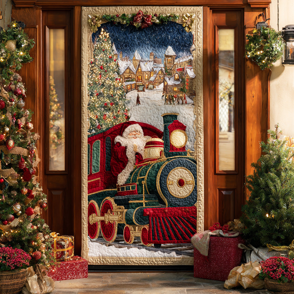 Christmas Train Journey Quilted Door Cover VTQ-Myprintsy