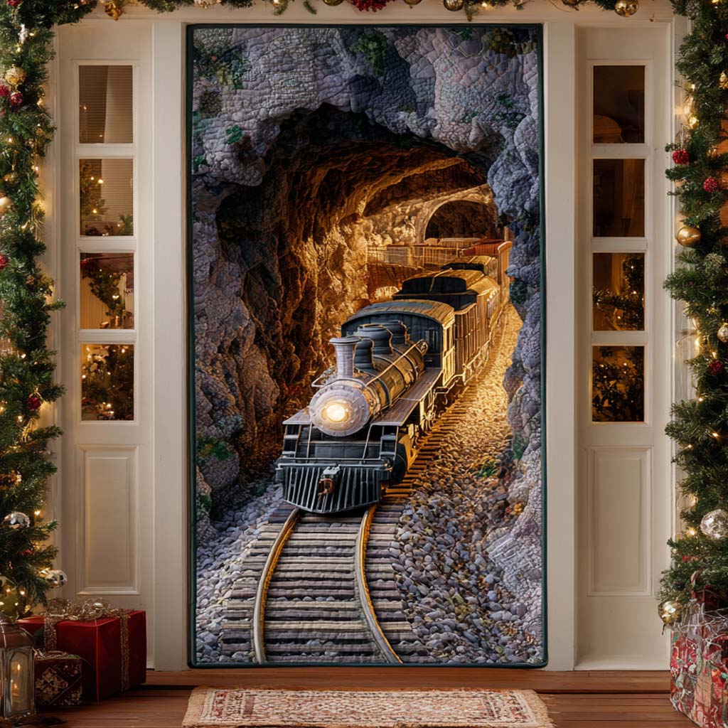 Christmas Train Quilted Door Cover VTQ-Myprintsy