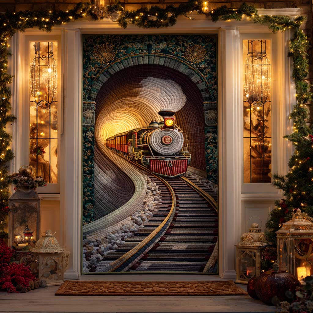 Christmas Train Quilted Door Cover VTQ-Myprintsy