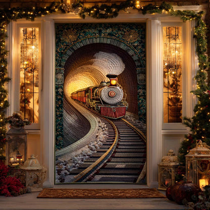 Christmas Train Quilted Door Cover VTQ-Myprintsy