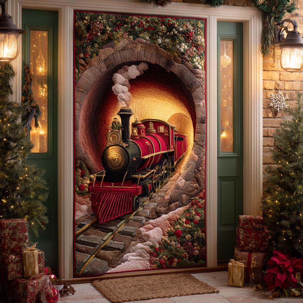 Christmas Train Quilted Door Cover VTQ-Myprintsy