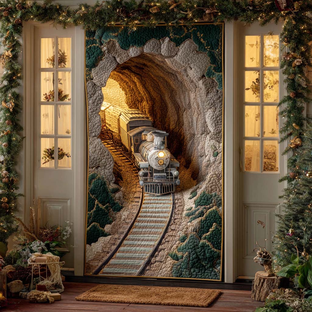 Christmas Train Quilted Door Cover VTQ-Myprintsy