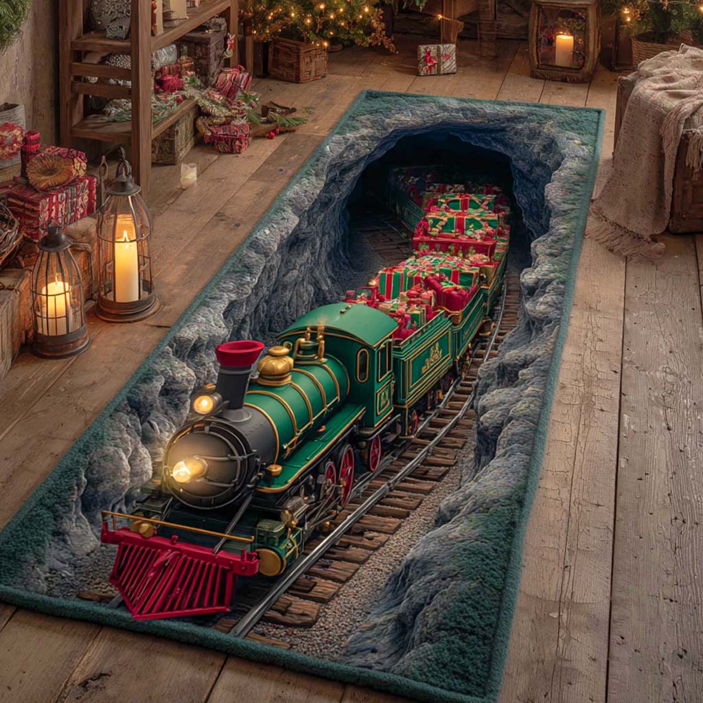 Christmas Train Runner Carpet VTQ-Myprintsy