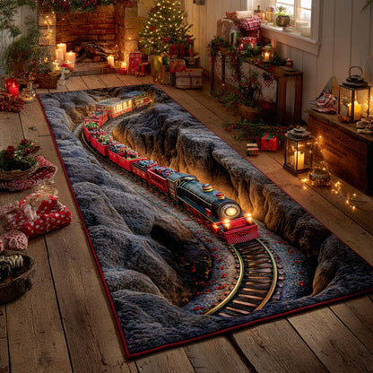 Christmas Train Runner Carpet VTQ-Myprintsy