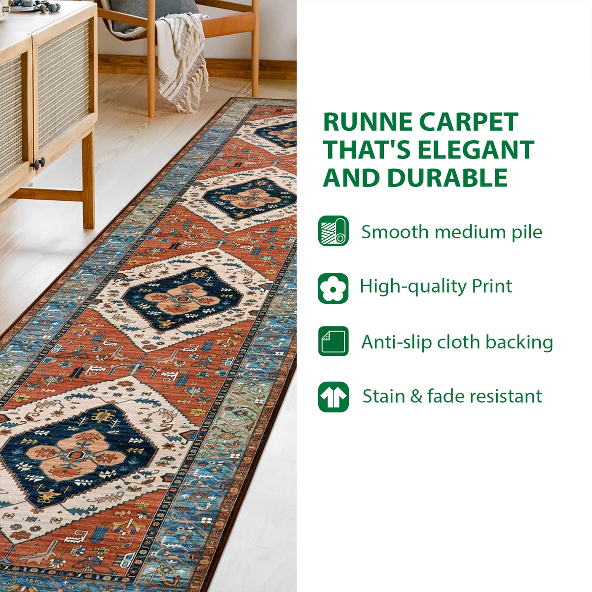 Christmas Train Runner Carpet VTQ-Myprintsy