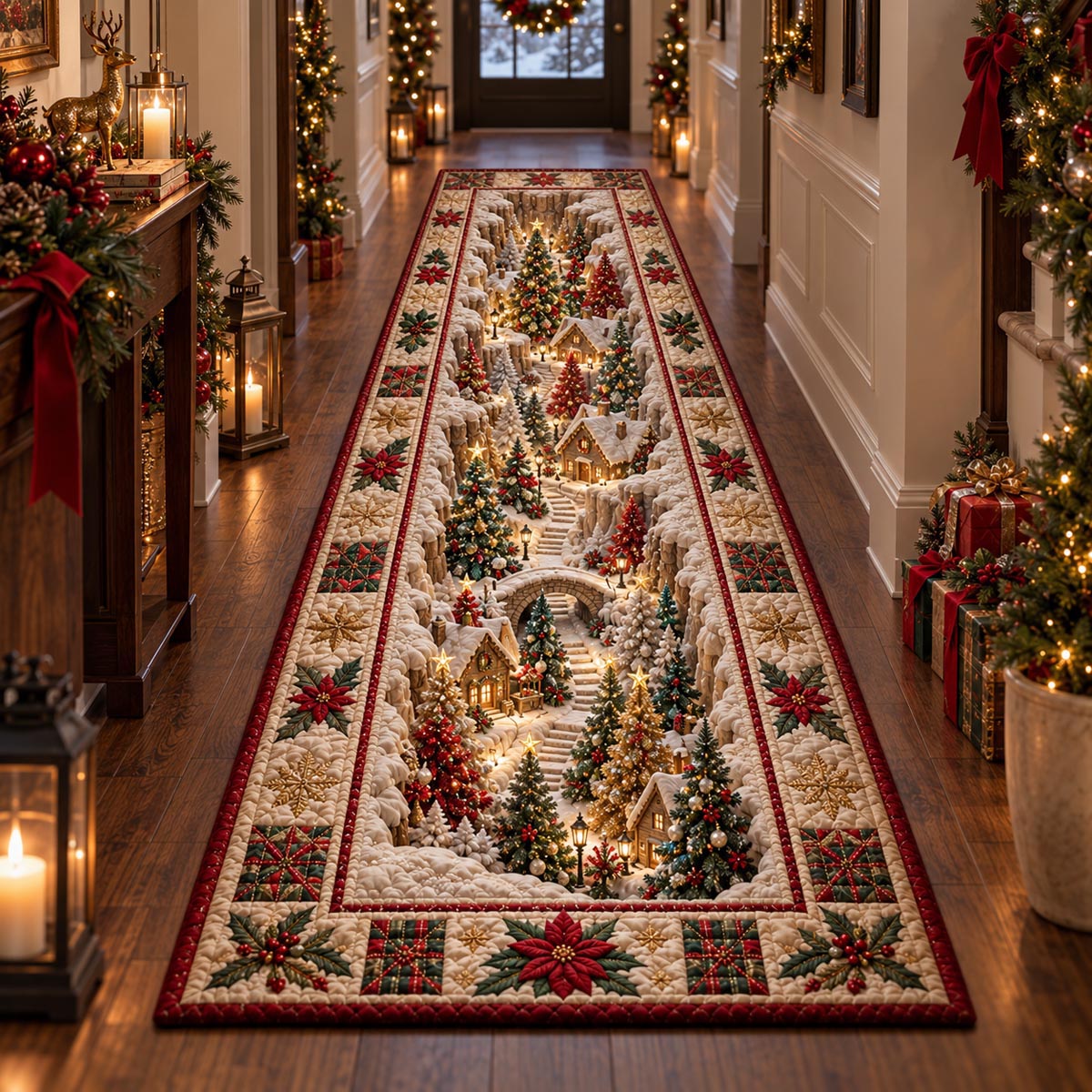 Christmas Tree Walk Runner Carpet VTQ-Myprintsy