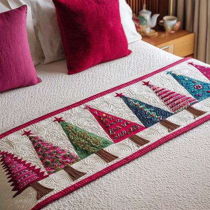 Christmas Trees Quilted Bed Runner VTQ-Myprintsy