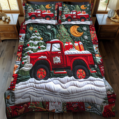 Christmas Truck -Piece Quilted Bedding Set VTQ-Myprintsy