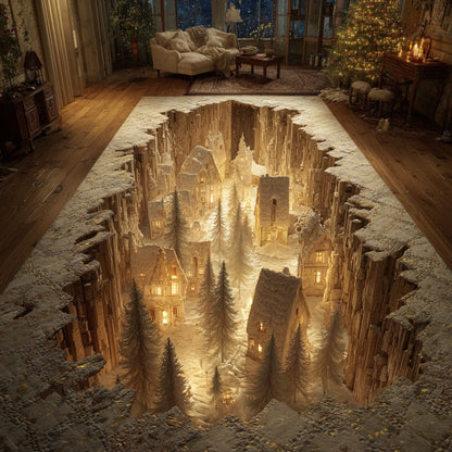 Christmas Village Light Area Rug VTQ-Myprintsy