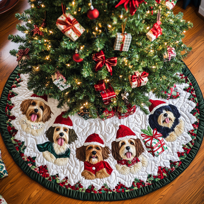 Christmas Yorkshire Christmas Quilted Tree Skirt-Myprintsy