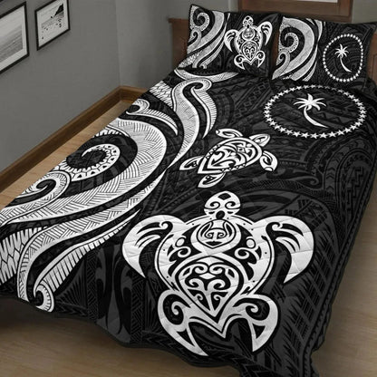 Chuuk Quilt Bed Set - White Tentacle Turtle-Myprintsy