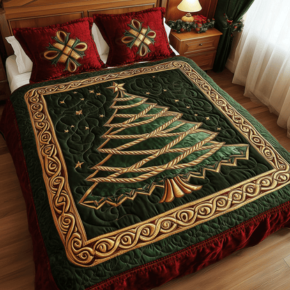 Classic Christmas Tree -Piece Quilted Bedding Set VTQ-Myprintsy