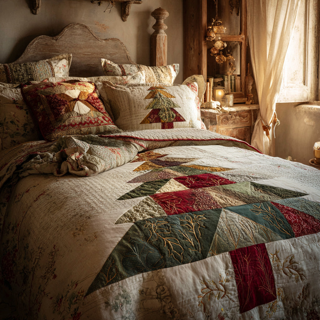 Classic Noel -Piece Quilted Bedding Set VTQ-Myprintsy