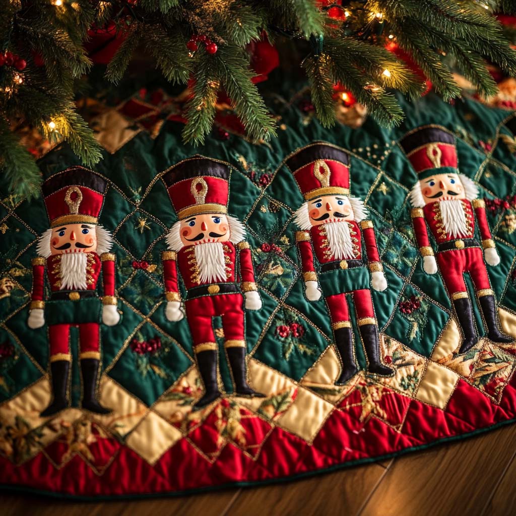 Classic Nutcrackers Christmas Quilted Tree Skirt VTQ-Myprintsy