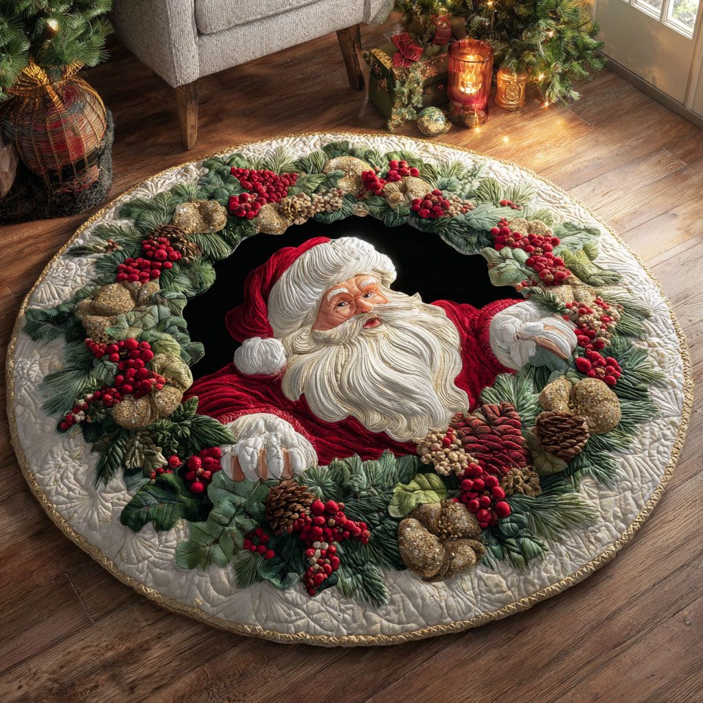 Classic Saint Nick Quilted Round Mat VTQ-Myprintsy