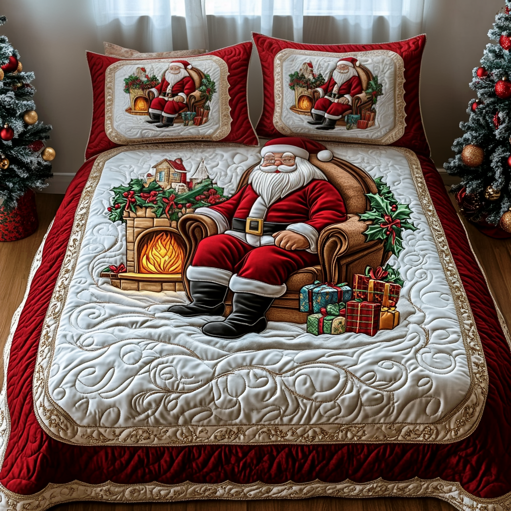 Classic Santa -Piece Quilted Bedding Set VTQ-Myprintsy