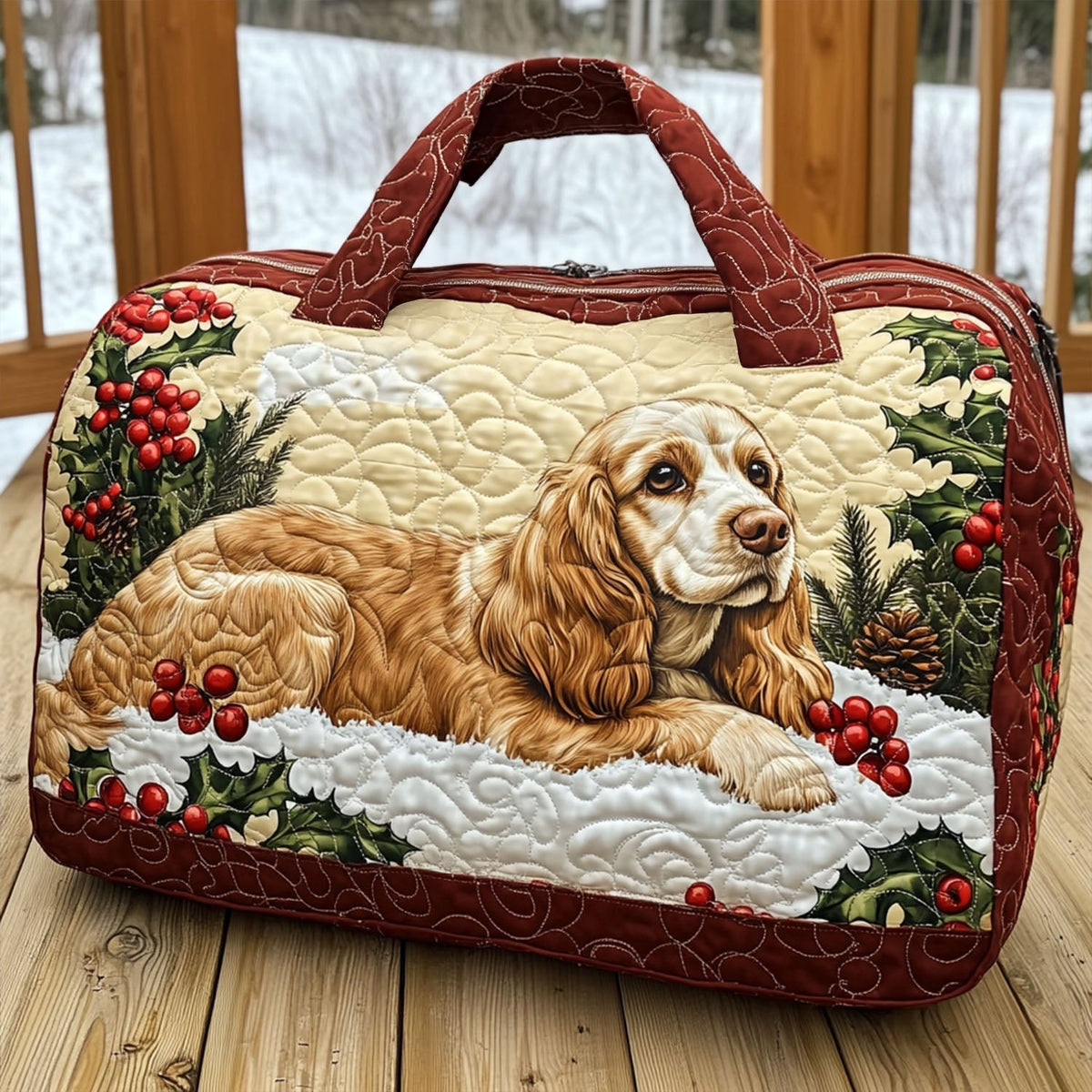 Classic Spaniel Quilted Duffle Bag VTQ-Myprintsy