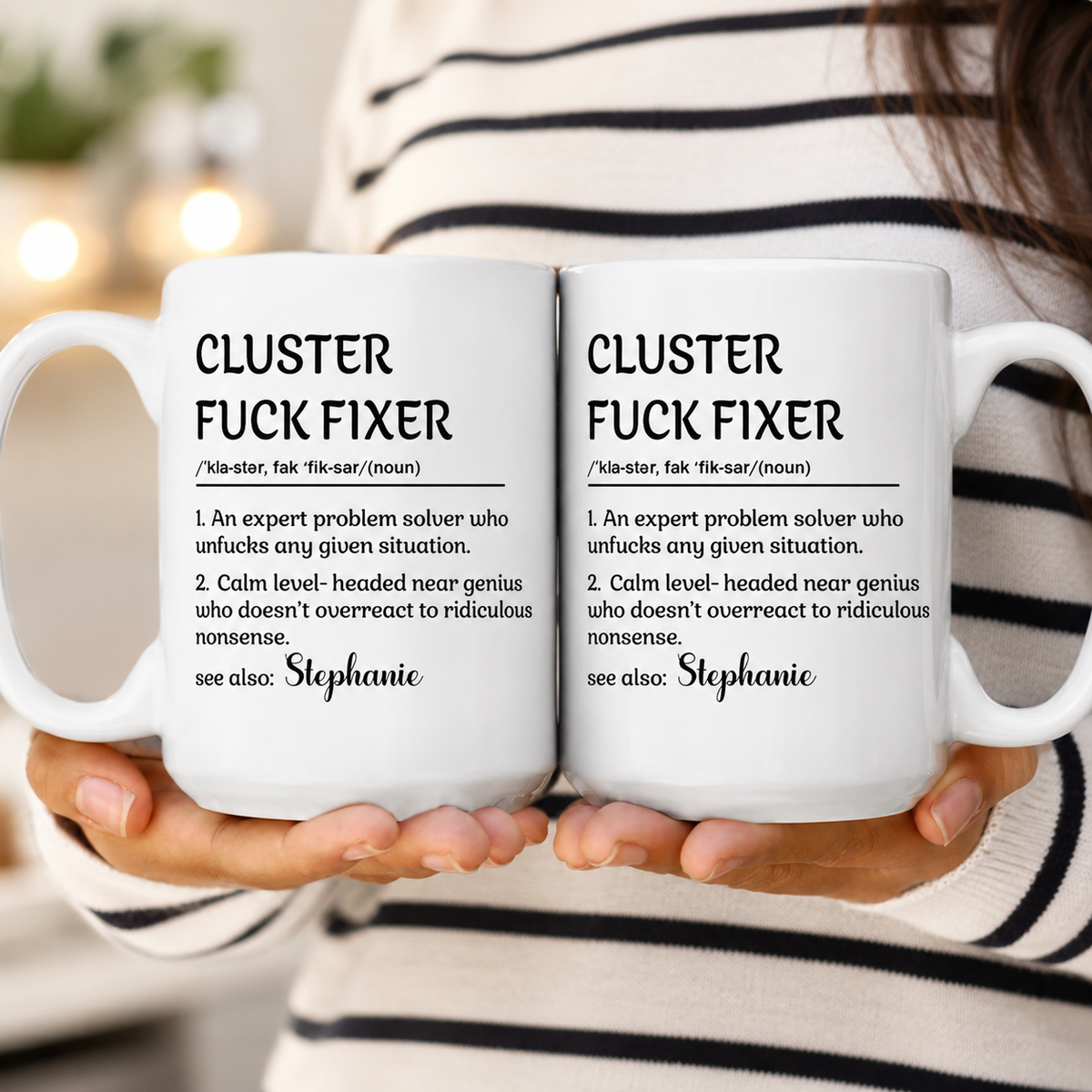 Cluster F*Ck Fixer - Personalized Funny Mug - Gift For Coworkers-Myprintsy