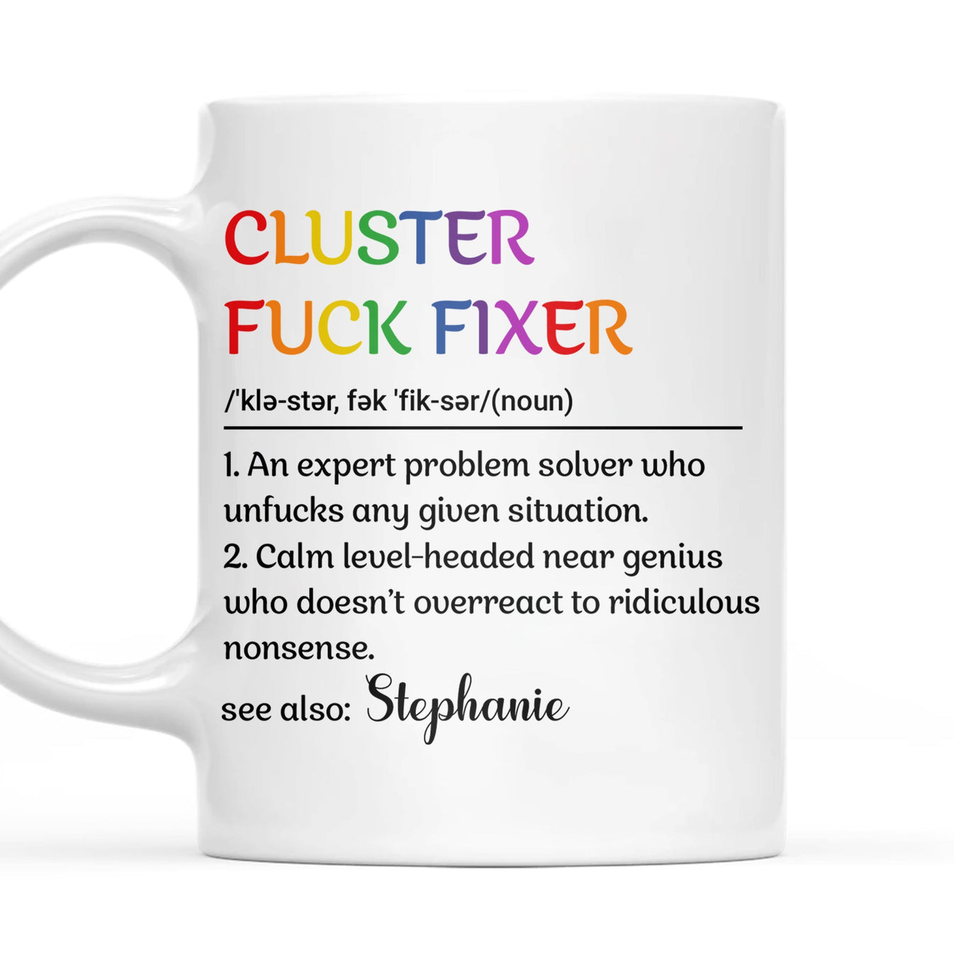 Cluster F*ck Fixer - Personalized Mug-Myprintsy