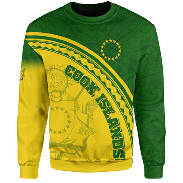 Cook Islands Custom Personalised Sweatshirt Polynesian Tribal Patterns Curve Style-Myprintsy