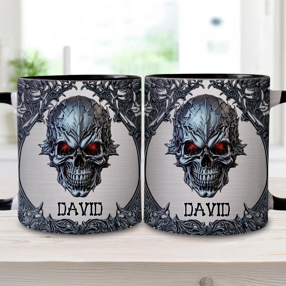 Cool Skull - Personalized Accent Mug-Myprintsy