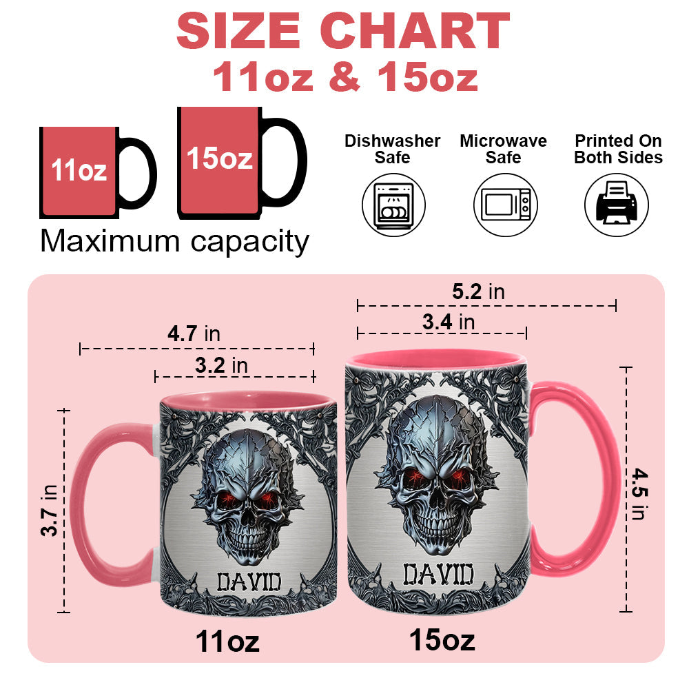 Cool Skull - Personalized Accent Mug-Myprintsy
