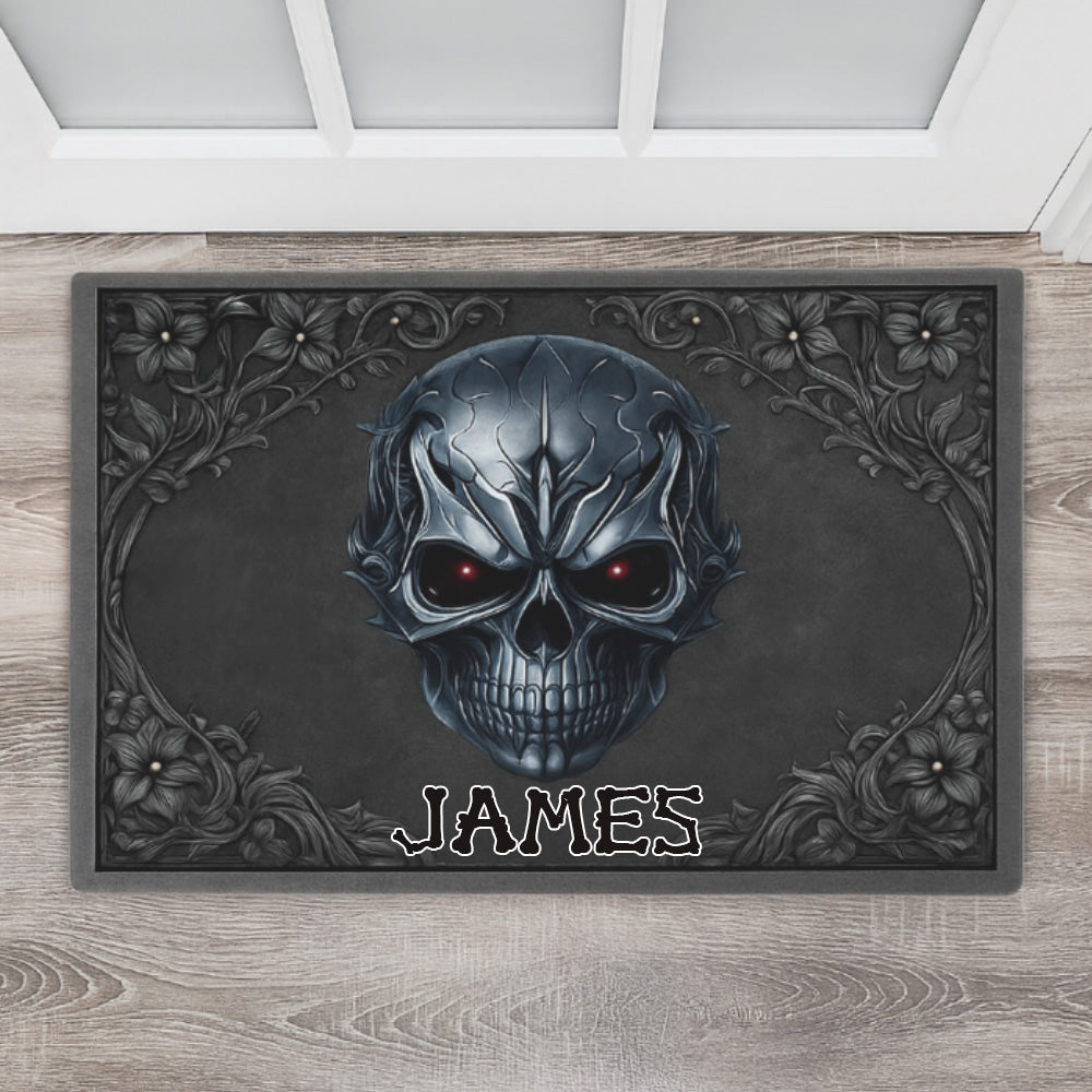 Cool Skull - Personalized Doormat-Myprintsy