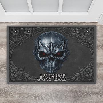 Cool Skull - Personalized Doormat-Myprintsy