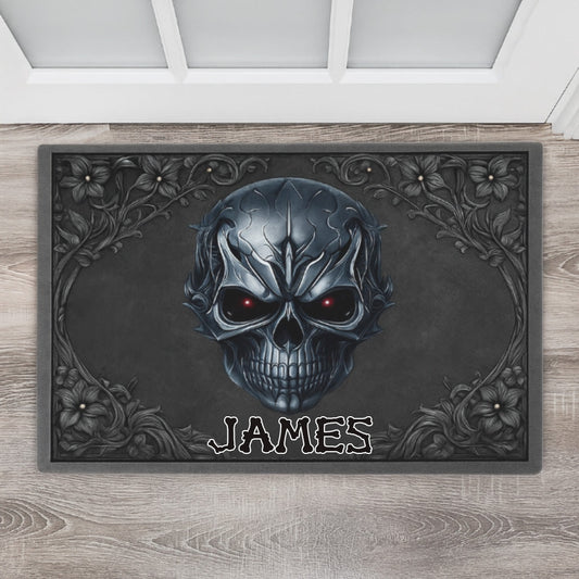 Cool Skull - Personalized Doormat-Myprintsy