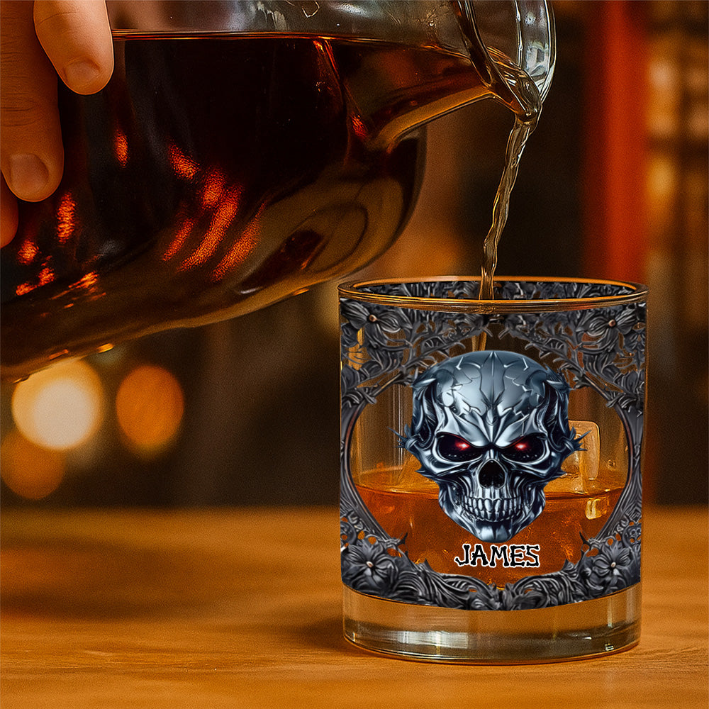 Cool Skull - Personalized Whiskey glass-Myprintsy