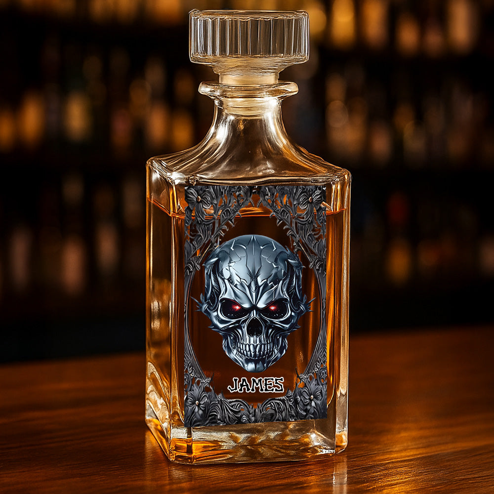 Cool Skull - Personalized Whiskey glass-Myprintsy