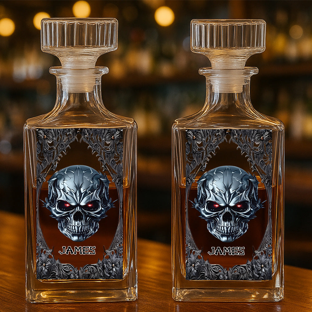 Cool Skull - Personalized Whiskey glass-Myprintsy