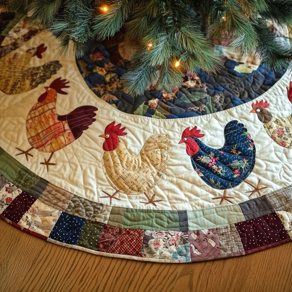 Country Lane Quilted Christmas Tree Skirt-Myprintsy