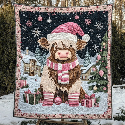 Cow down to Christmas Quilted Blanket VTQ-Myprintsy