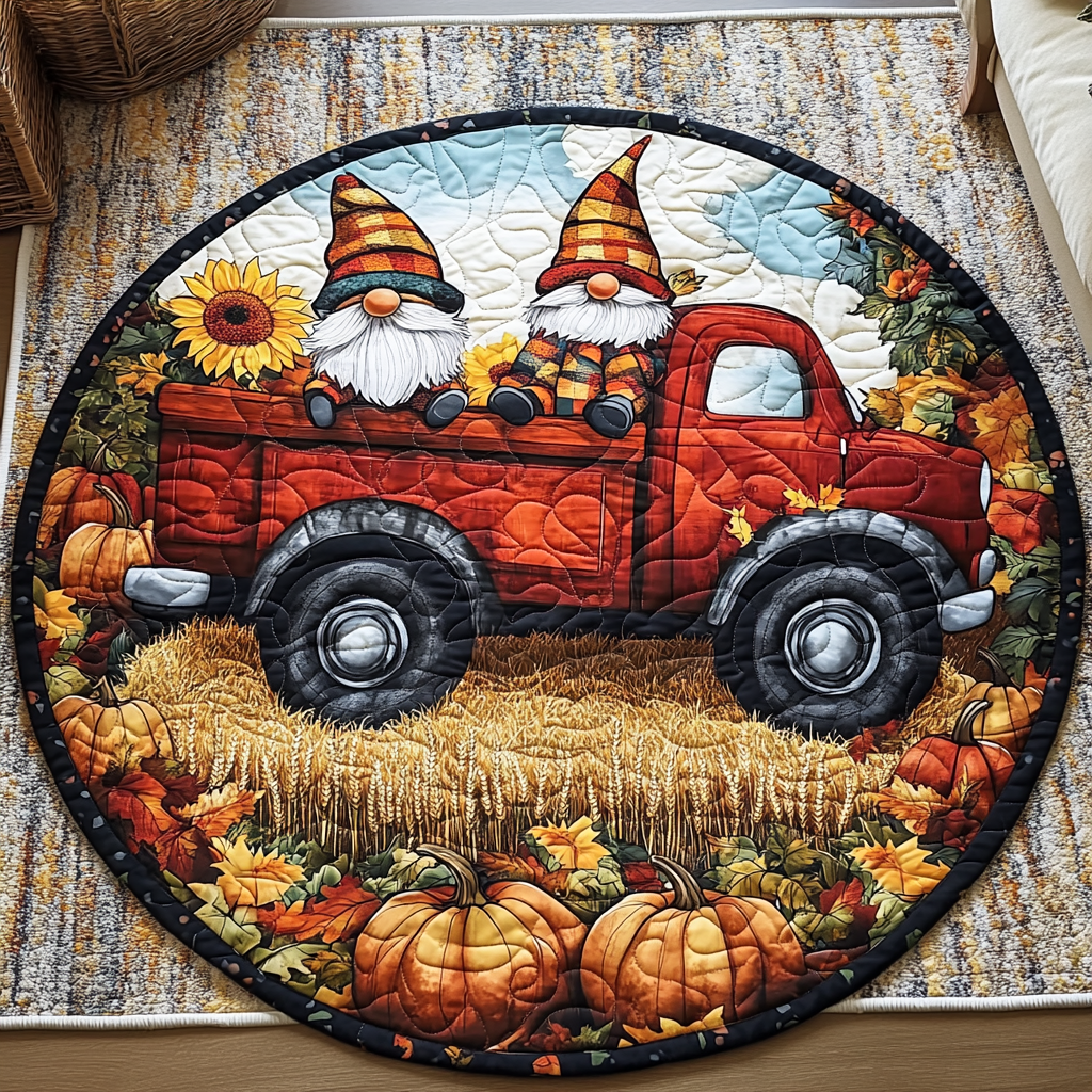 Cozy Autumn Quilted Round Mat VTQ-Myprintsy