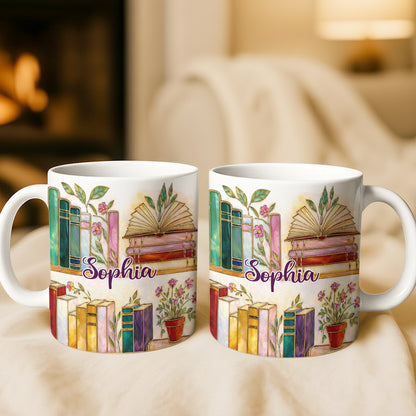 Cozy Bookish Coffee - Personalized Mug-Myprintsy