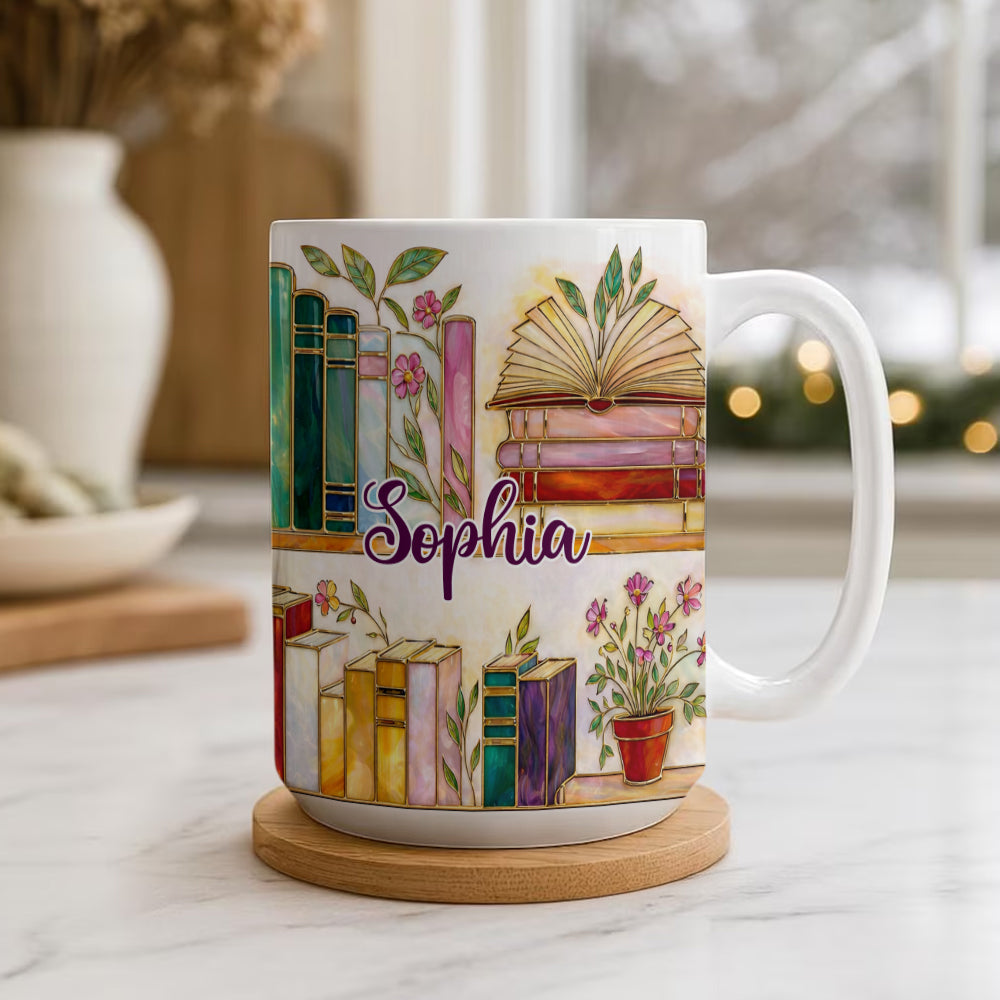 Cozy Bookish Coffee - Personalized Mug-Myprintsy
