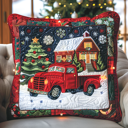 Cozy Cabin Truck Quilted Pillow Case VTQ-Myprintsy