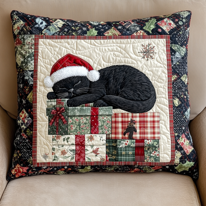 Cozy Christmas Cats Quilted Pillow Case VTQ-Myprintsy