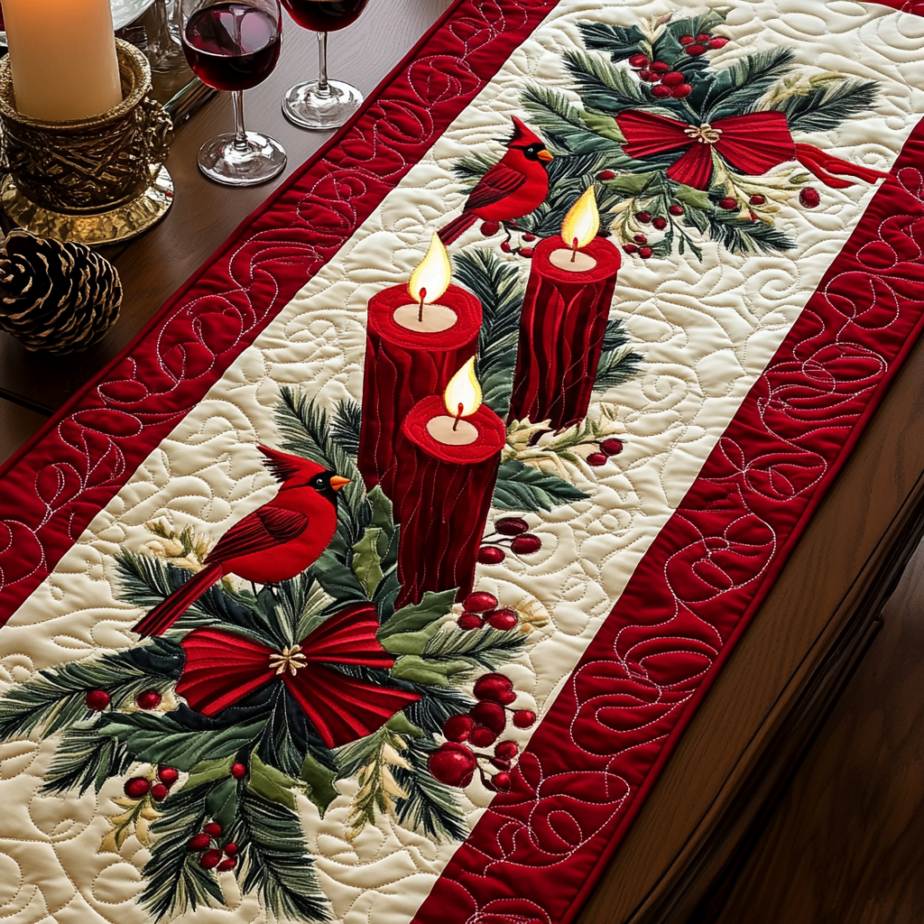 Cozy Christmas Quilted Table Runner VTQ-Myprintsy